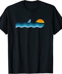 Blue Whale Vintage Retro Sunset - Blue Whale Lover, Orca T-Shirt