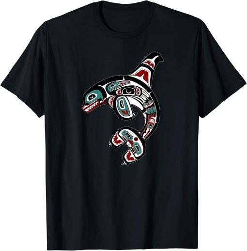 Orca Killer Whale Pacific Northwest Alaska Native American T-Shirt