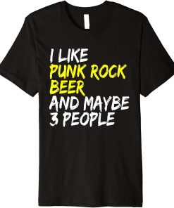 Rock music saying design rock festival beer drinker punk Premium T-Shirt