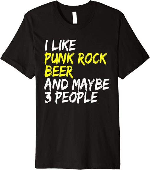 Rock music saying design rock festival beer drinker punk Premium T-Shirt