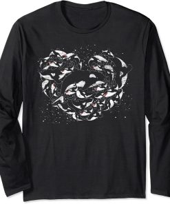 Aquarist Gift Ocean Animal Orcas Heart Killer Whale Sea Orca Long Sleeve T-Shirt